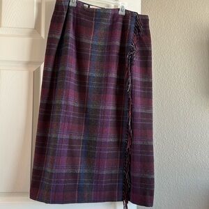 Talbots wool wrap skirt